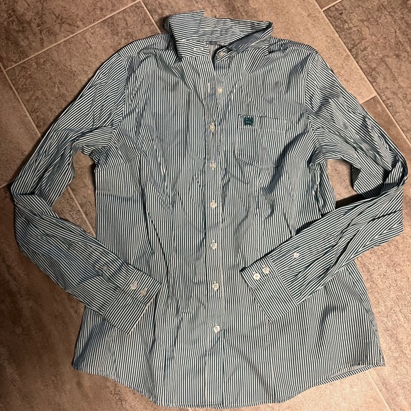 Cinch Tops - Cinch Women's Blue Striped Button Down Shirt